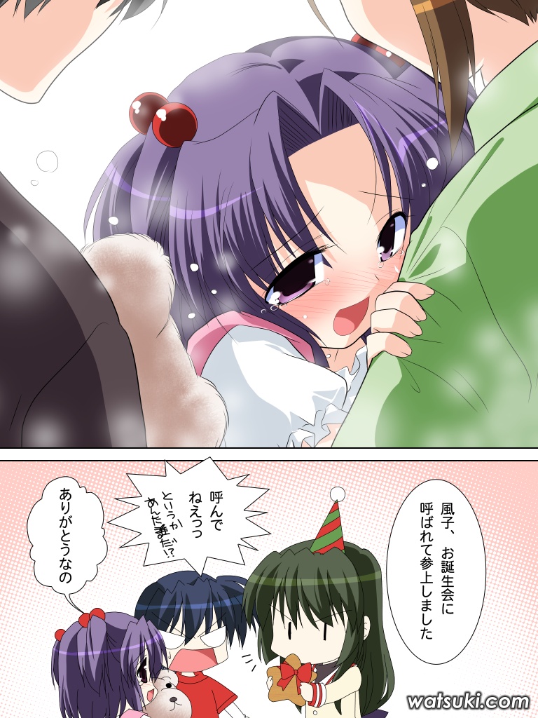 ibuki fuuko, okazaki tomoya, and ichinose kotomi (clannad) drawn by watsuki_ayamo