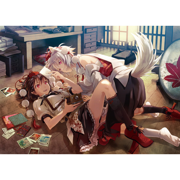 kirisame marisa, cirno, shameimaru aya, saigyouji yuyuko, inubashiri momiji, and 3 more (touhou) drawn by miyuki_ruria