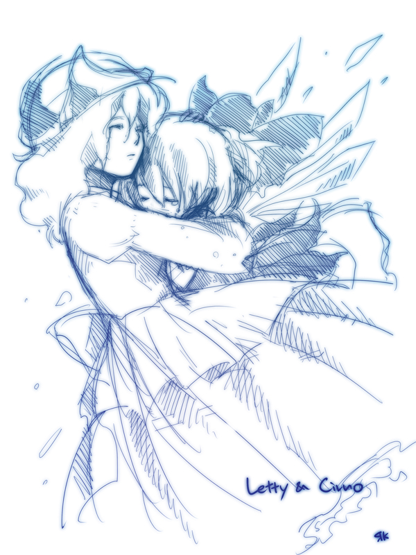 cirno and letty whiterock (touhou) drawn by hana_jun_ringo