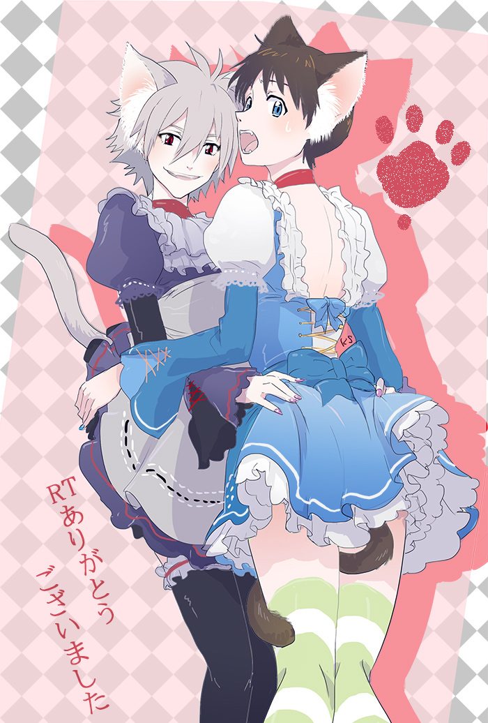 ikari shinji and nagisa kaworu (neon genesis evangelion) drawn by ks53