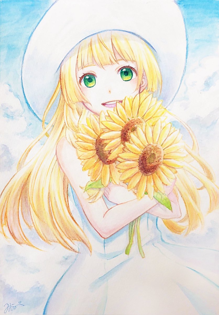 lillie (pokemon and 1 more) drawn by mio_momalulu