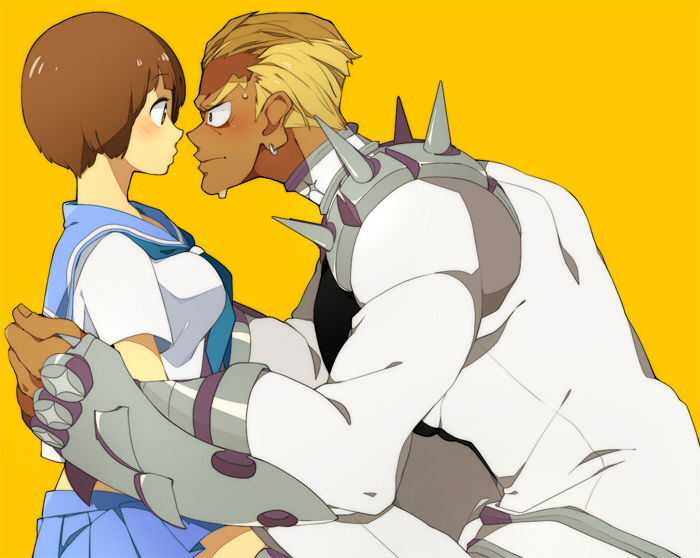 mankanshoku mako and gamagoori ira (kill la kill) drawn by sc69