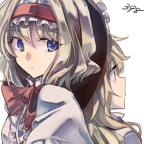 kirisame marisa and alice margatroid (touhou) drawn by mitsunara