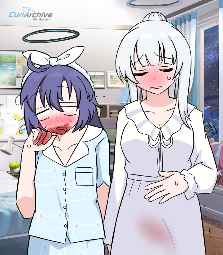 yuuka and noa (blue archive) drawn by berman_kurama