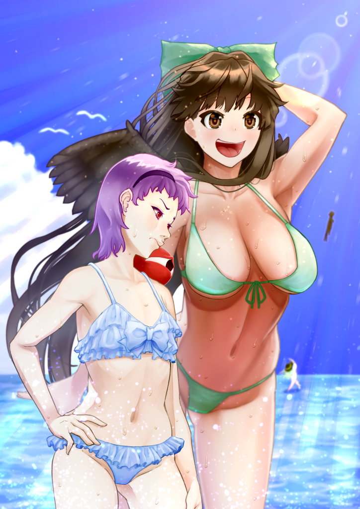 komeiji koishi, komeiji satori, kaenbyou rin, and reiuji utsuho (touhou) drawn by burikarun