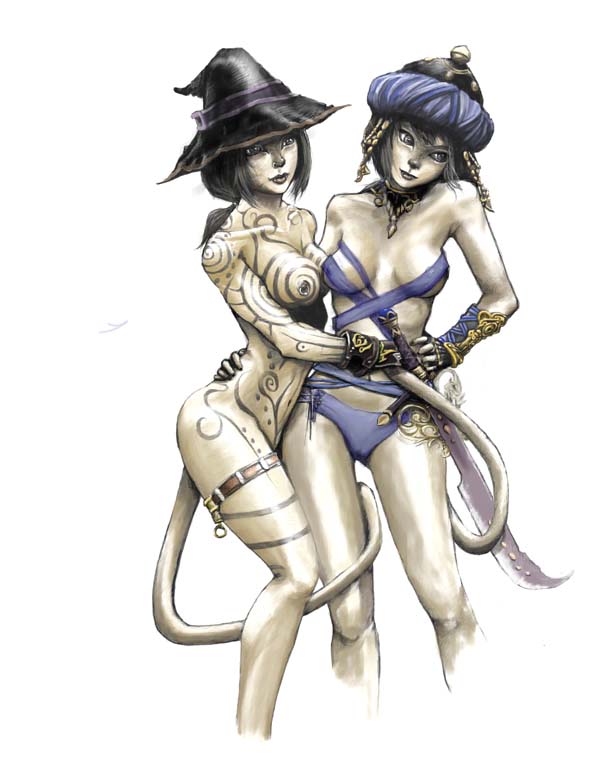 adventurer, black mage, and blue mage (final fantasy and 1 more) drawn by stormangel-kyoko