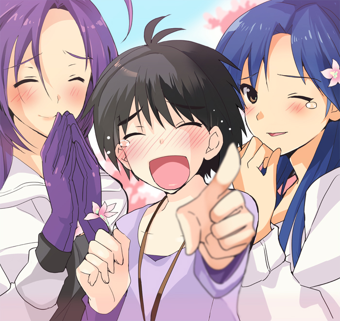 kisaragi chihaya, kikuchi makoto, and miura azusa (idolmaster) drawn by taira_tsukune