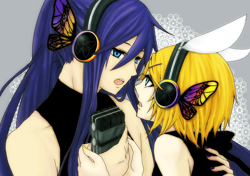 kagamine rin and kamui gakupo (vocaloid and 1 more) drawn by chi_(rinne0512)
