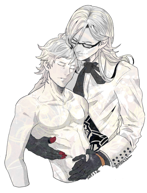 adam and eve (nier and 1 more) drawn by asaki_(room#102)