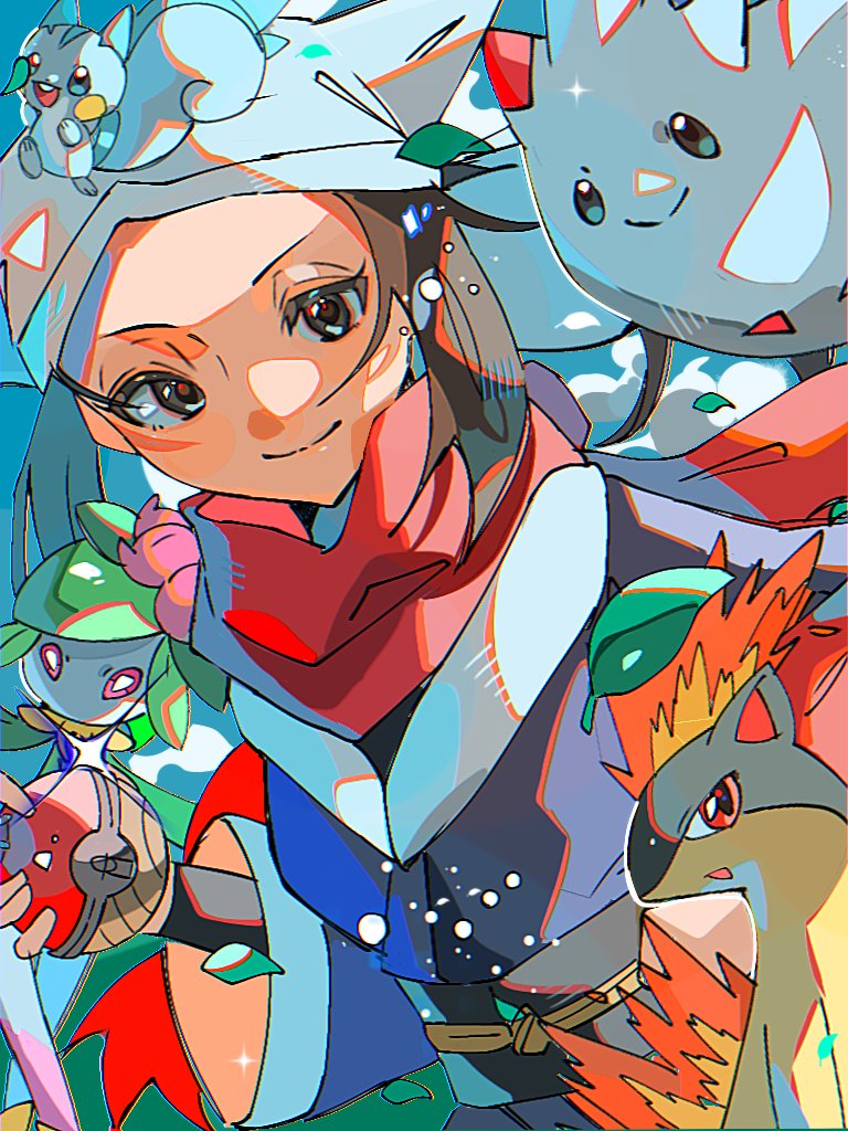 akari, pachirisu, togekiss, quilava, and hisuian lilligant (pokemon and 1 more) drawn by hami_(3hm6gebdf619771)