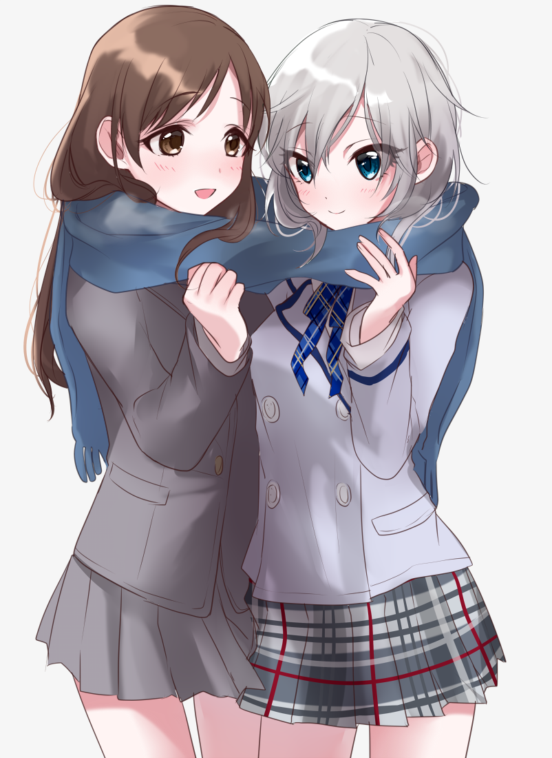 nitta minami and anastasia (idolmaster and 1 more) drawn by misumi_(macaroni)