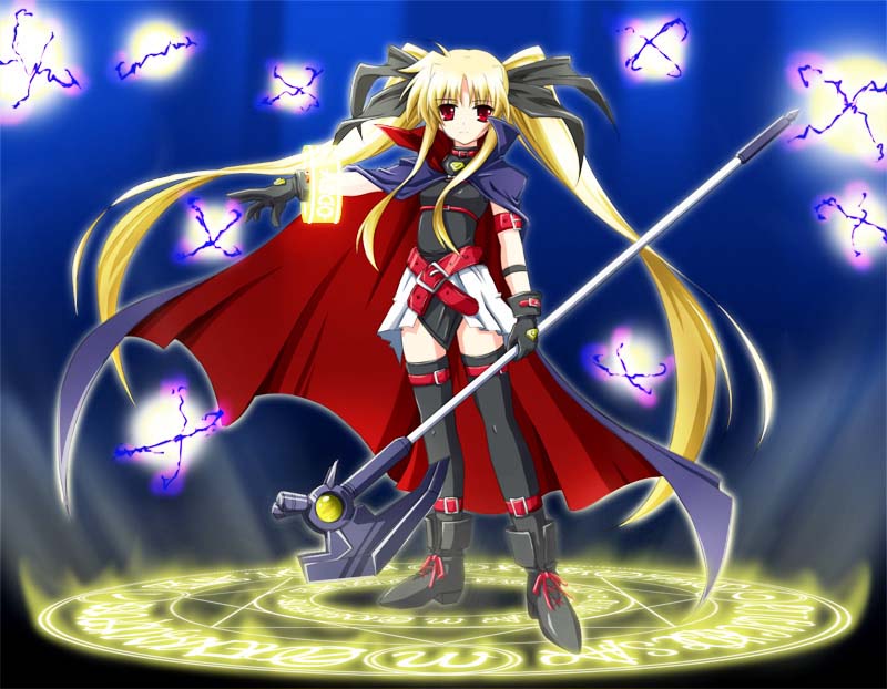 fate testarossa and bardiche (lyrical nanoha and 1 more)