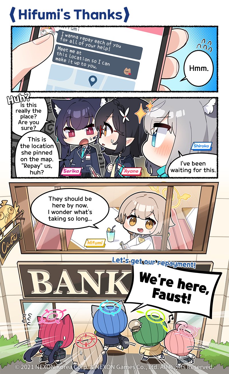 shiroko, hoshino, nonomi, hifumi, serika, and 1 more (blue archive) drawn by donmin_h