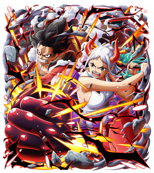 monkey d. luffy and yamato (one piece and 1 more)