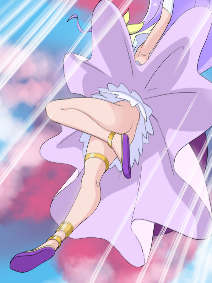 fuurin asumi and cure earth (precure and 1 more) drawn by haruyama_kazunori