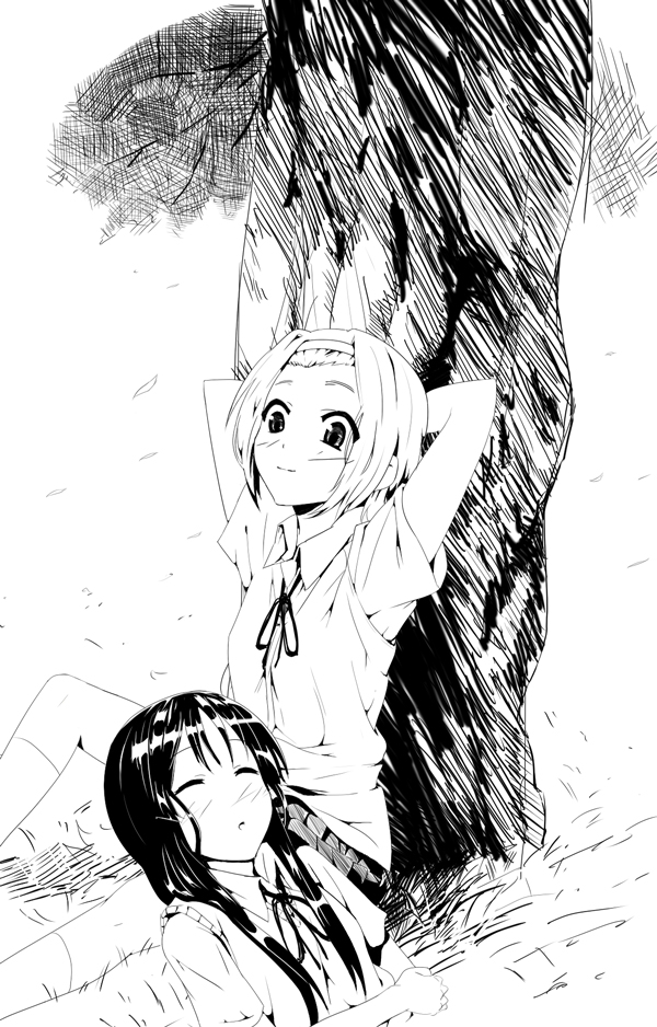 akiyama mio and tainaka ritsu (k-on!) drawn by girock