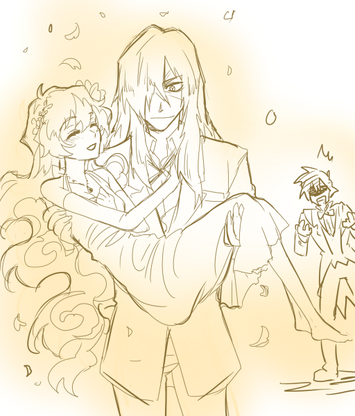 nia teppelin, simon, and viral (tengen toppa gurren lagann) drawn by taira_momen