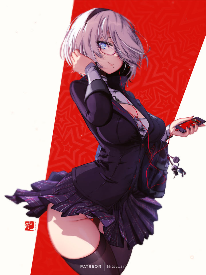 2b (persona and 3 more) drawn by mitsu_(mitsu_art)