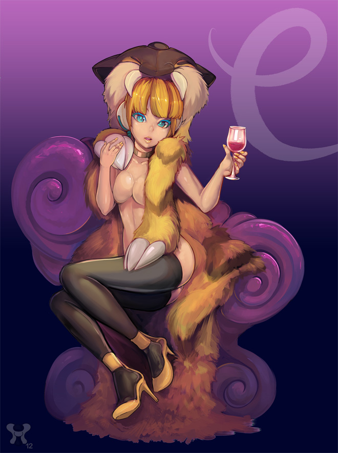 elesa and raikou (pokemon and 1 more) drawn by milkink