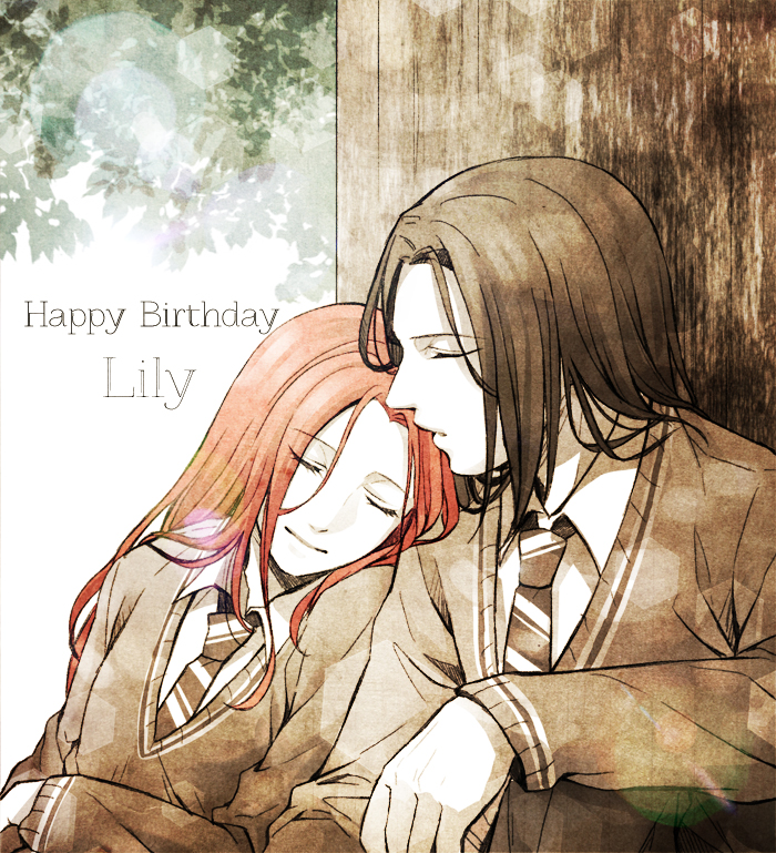 severus snape and lily evans (wizarding world and 1 more) drawn by jin_akhr