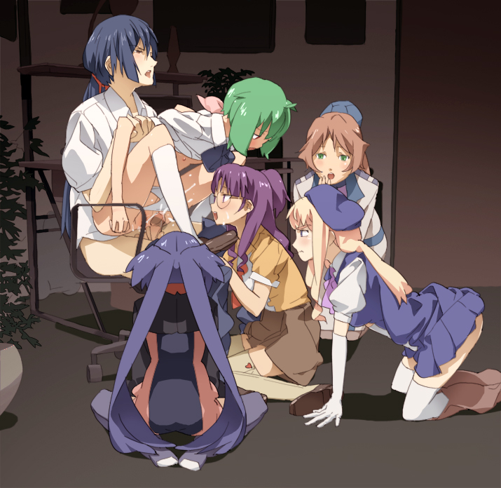 sheryl nome, ranka lee, saotome alto, klan klein, matsuura nanase, and 1 more (macross and 1 more) drawn by neemui