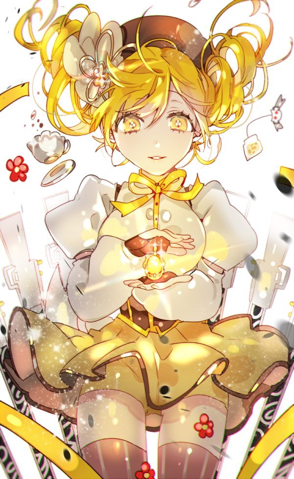 tomoe mami (mahou shoujo madoka magica) drawn by piyo_(ppotatto)