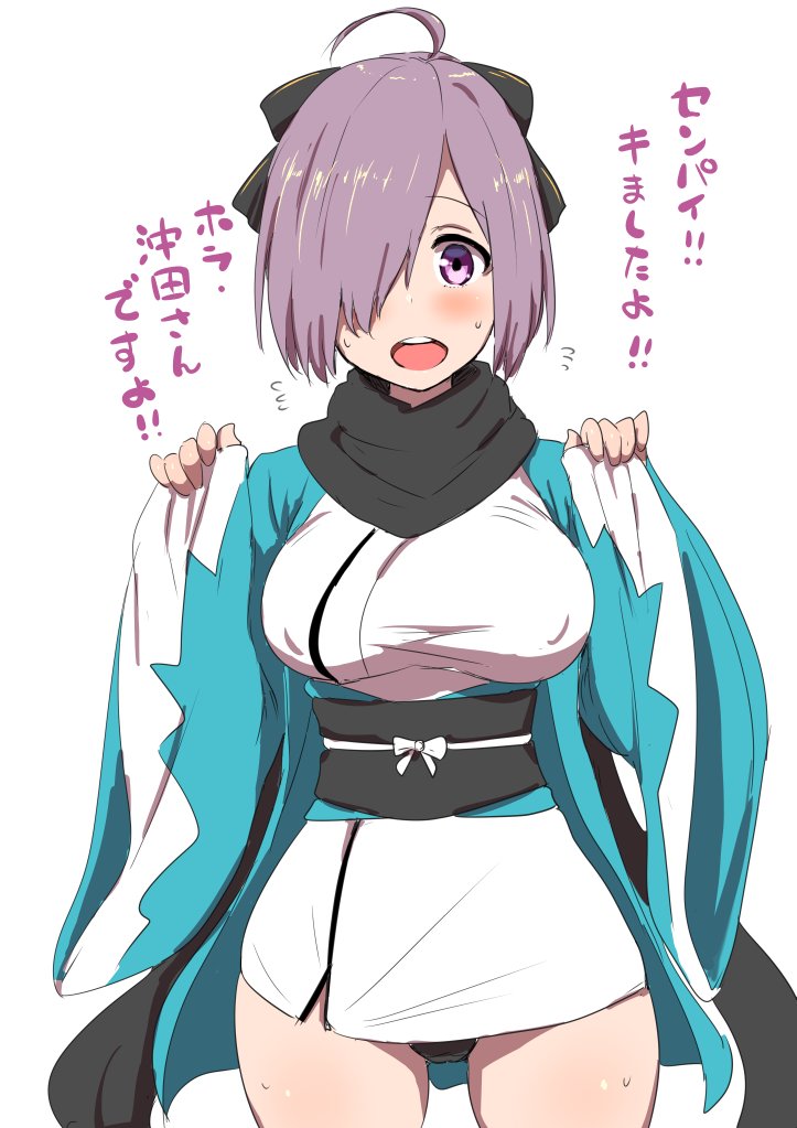mash kyrielight and okita souji (fate and 1 more) drawn by clearite