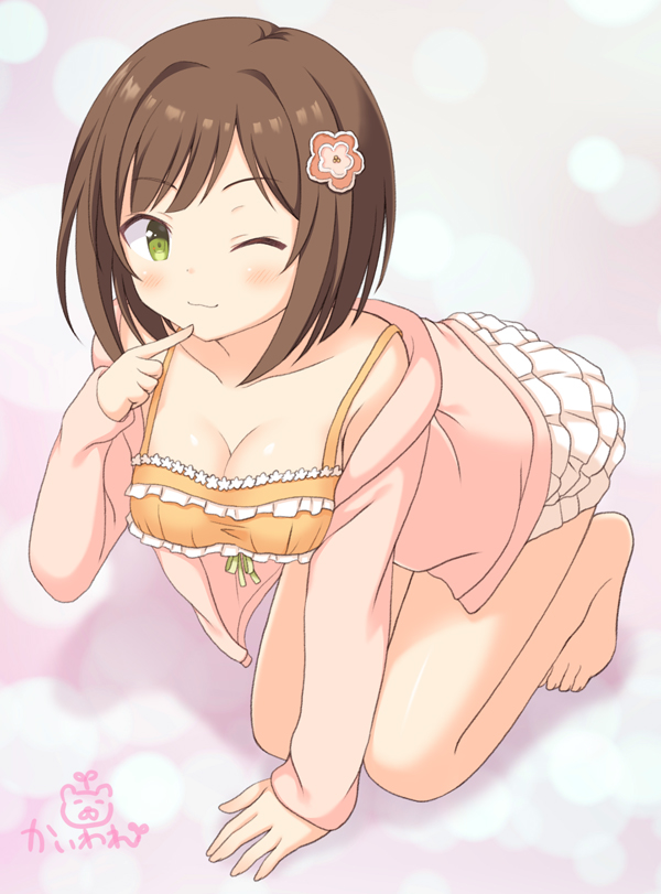 maekawa miku (idolmaster and 1 more) drawn by kaiware-san