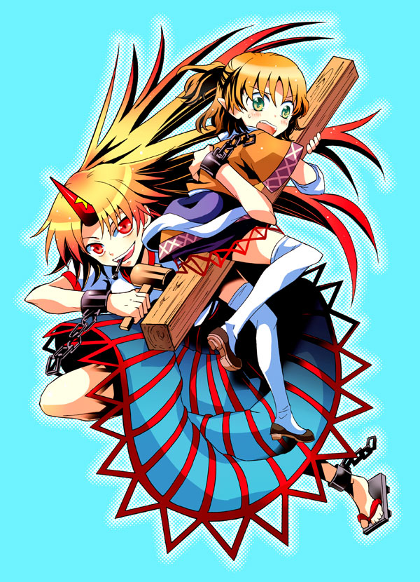 mizuhashi parsee and hoshiguma yuugi (touhou) drawn by takitarou