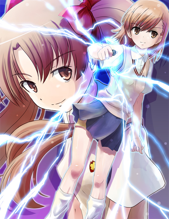 misaka mikoto and shirai kuroko (toaru majutsu no index and 1 more) drawn by yone
