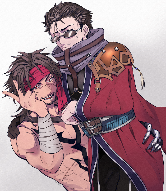 jecht and auron (final fantasy and 1 more) drawn by ttnoooo