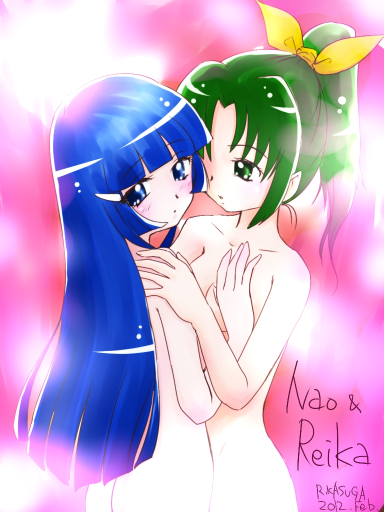midorikawa nao and aoki reika (precure and 1 more) drawn by kasuga_rurito