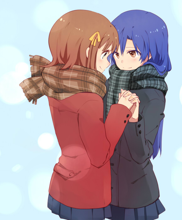 kisaragi chihaya and amami haruka (idolmaster) drawn by sou_(tuhut)