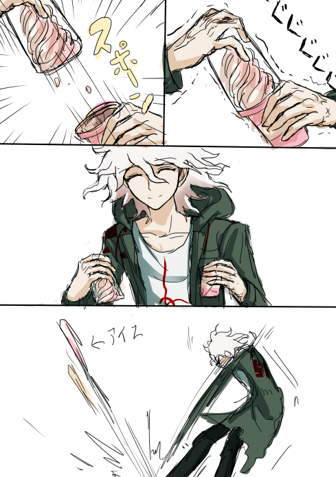 komaeda nagito (danganronpa and 1 more) drawn by tezurumozuru