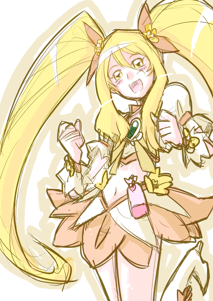 cure sunshine and myoudouin satsuki (precure and 1 more) drawn by maboroshineko