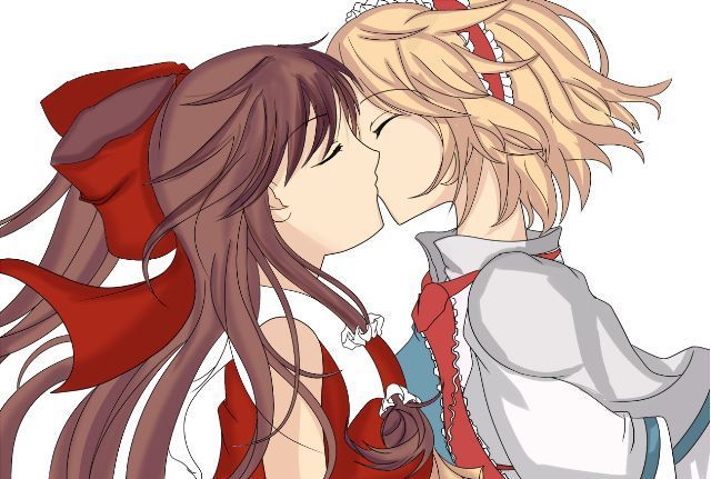 hakurei reimu and alice margatroid (touhou) drawn by howks2006