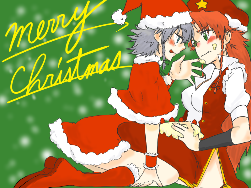 izayoi sakuya and hong meiling (touhou) drawn by kondou_(acid)