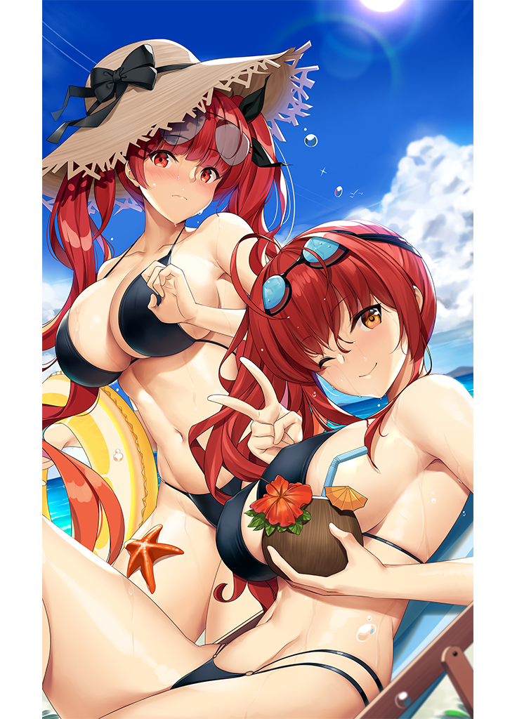 honolulu and zara (azur lane) drawn by tony_guisado
