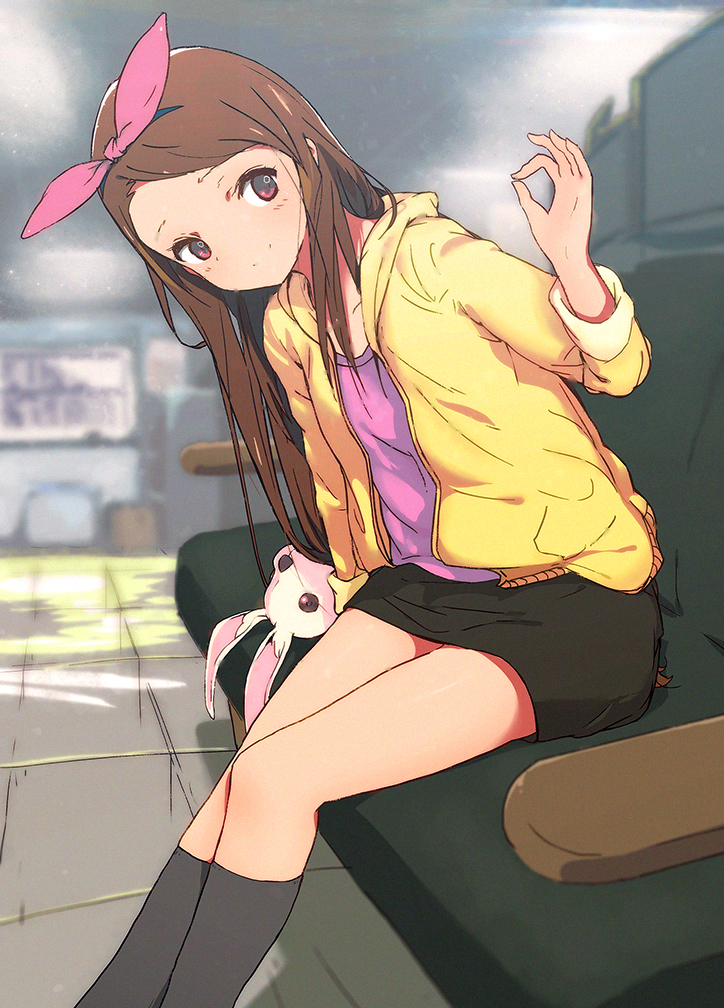 minase iori and usa-chan (idolmaster) drawn by vc3000mg