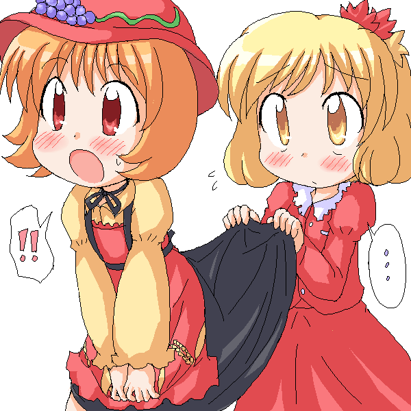 aki minoriko and aki shizuha (touhou) drawn by geetsu