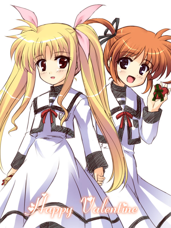 fate testarossa and takamachi nanoha (lyrical nanoha and 2 more) drawn by masakichi_(crossroad)