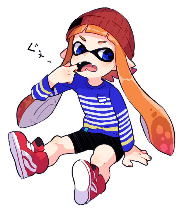 inkling player character and inkling girl (splatoon and 1 more) drawn by shiman