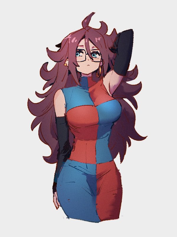 android 21 (dragon ball and 1 more) drawn by kemachiku