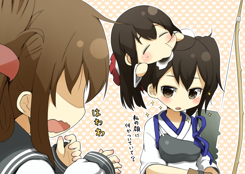 kaga, inazuma, and akagi (kantai collection) drawn by b-man