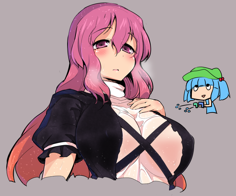 kawashiro nitori and hijiri byakuren (touhou and 1 more) drawn by batsu