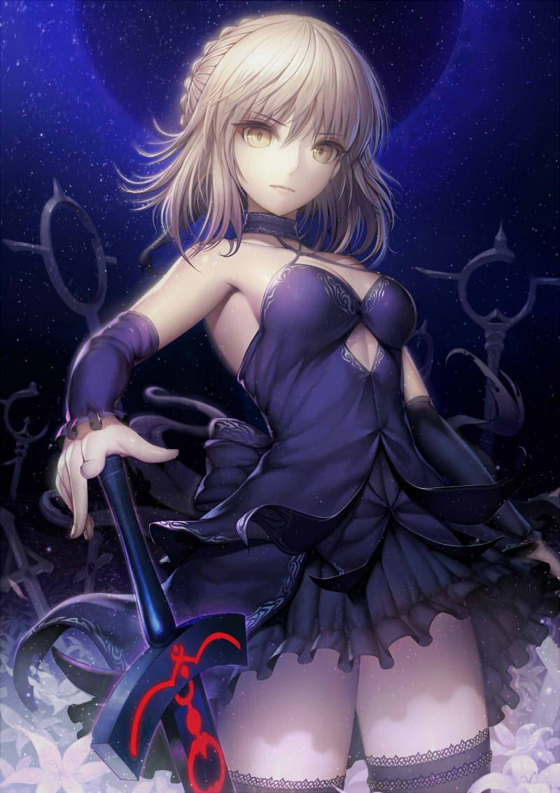 artoria pendragon and saber alter (fate and 2 more) drawn by norari_kuno