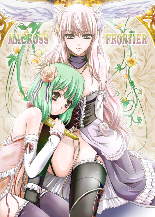 sheryl nome and ranka lee (macross and 1 more) drawn by shiroi_noria
