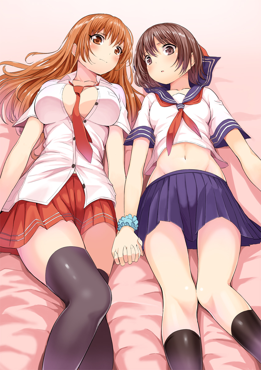 hayami momoka and itou kaede (seifuku!) drawn by attsun_(atsushi_jb)