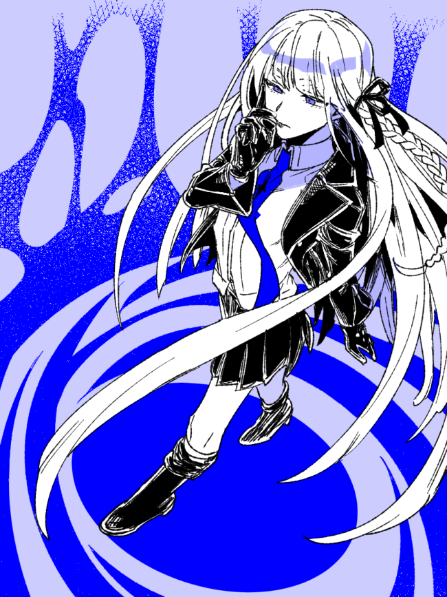 kirigiri kyoko (danganronpa and 1 more) drawn by uurin