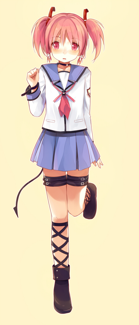 kaname madoka and yui (mahou shoujo madoka magica and 1 more) drawn by jing_hu